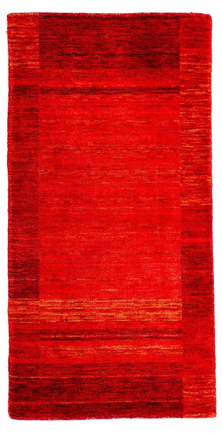 Alfombra Gabbeh - Loribaft Indus - 142 x 77 cm - rojo