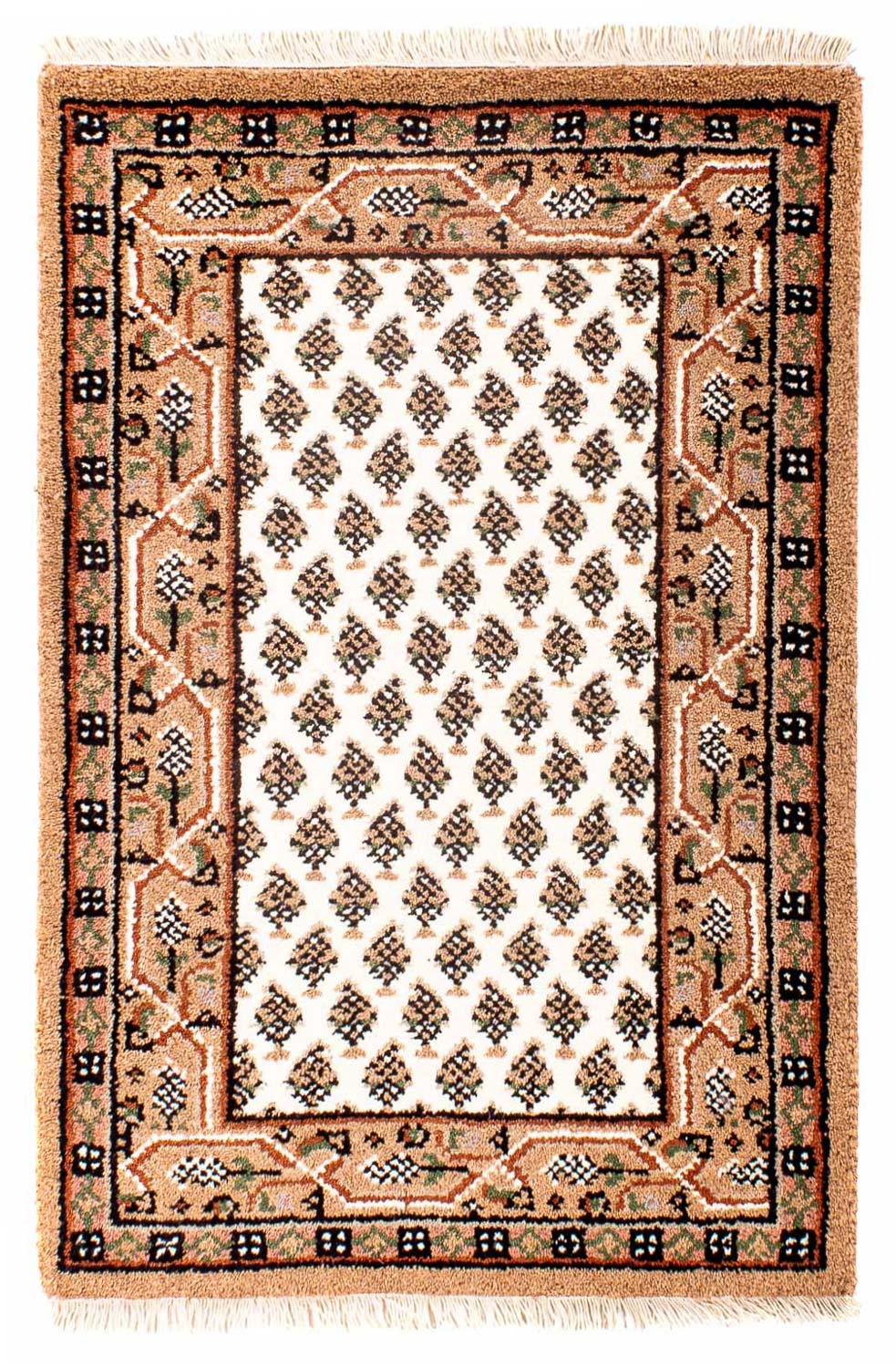 Alfombra de lana - 91 x 61 cm - beige