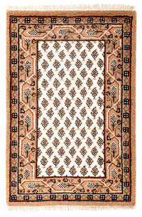 Alfombra de lana - 91 x 61 cm - beige