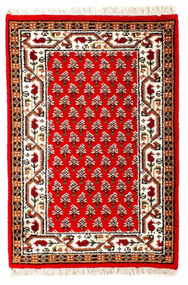 Alfombra oriental - Mir - Indus - 93 x 60 cm - rojo