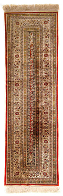 Alfombra de pasillo Alfombra de seda - Seda china - 272 x 71 cm - rojo