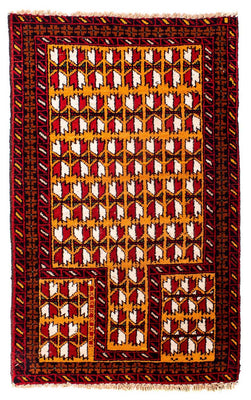 Alfombra Belutsch - 129 x 75 cm - rojo oscuro