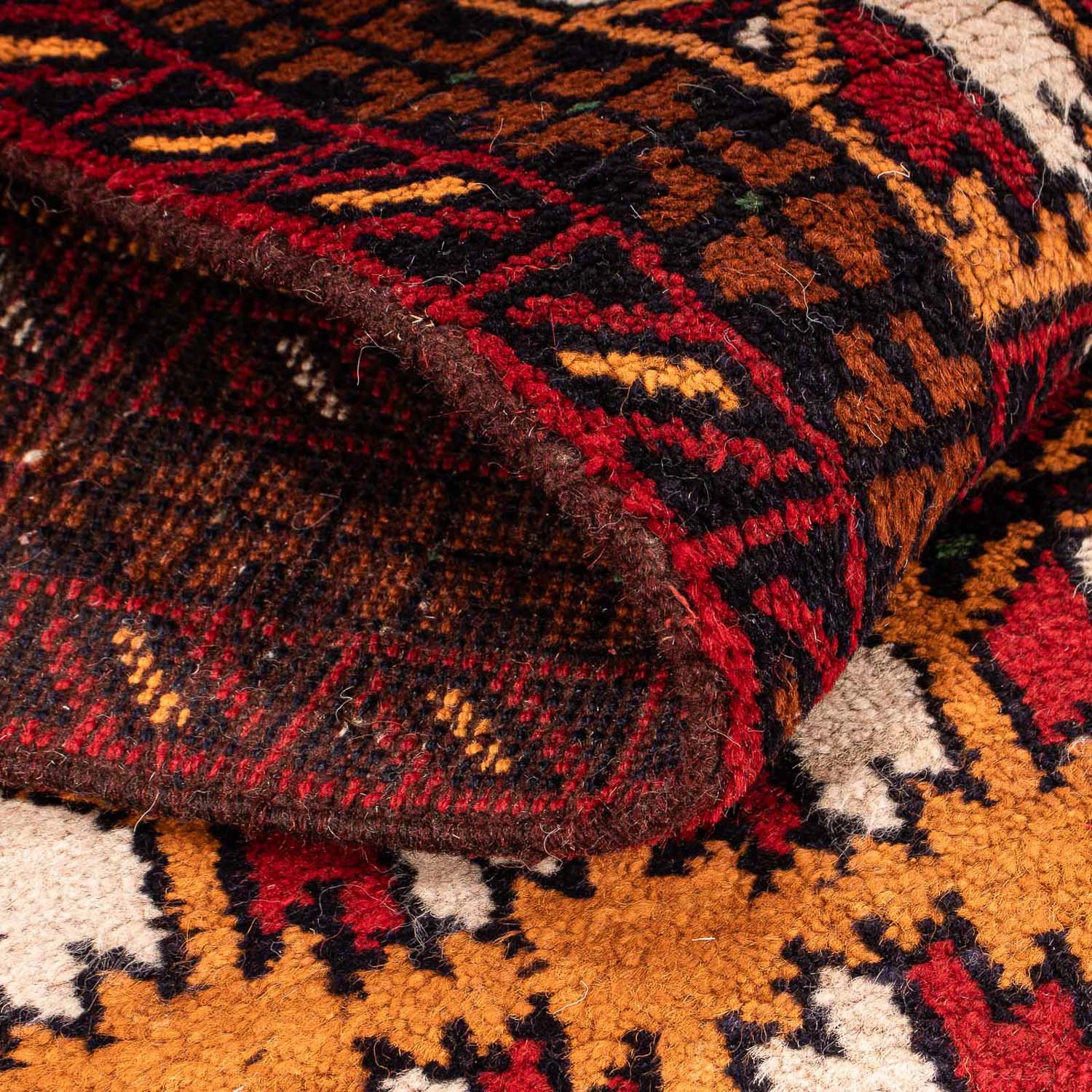 Alfombra Belutsch - 129 x 75 cm - rojo oscuro