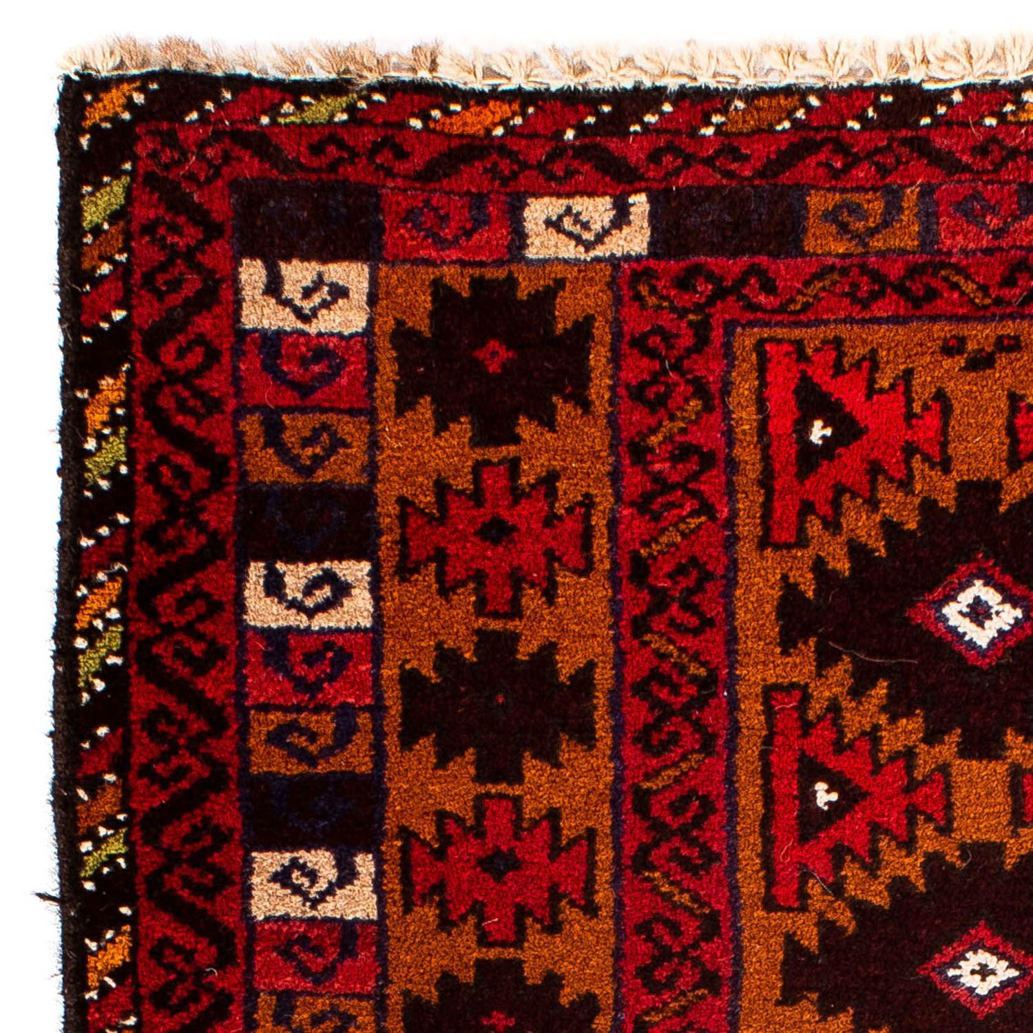 Alfombra Belutsch - 125 x 80 cm - rojo oscuro