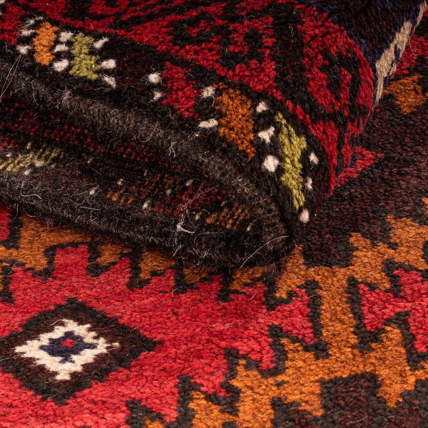 Alfombra Belutsch - 125 x 80 cm - rojo oscuro