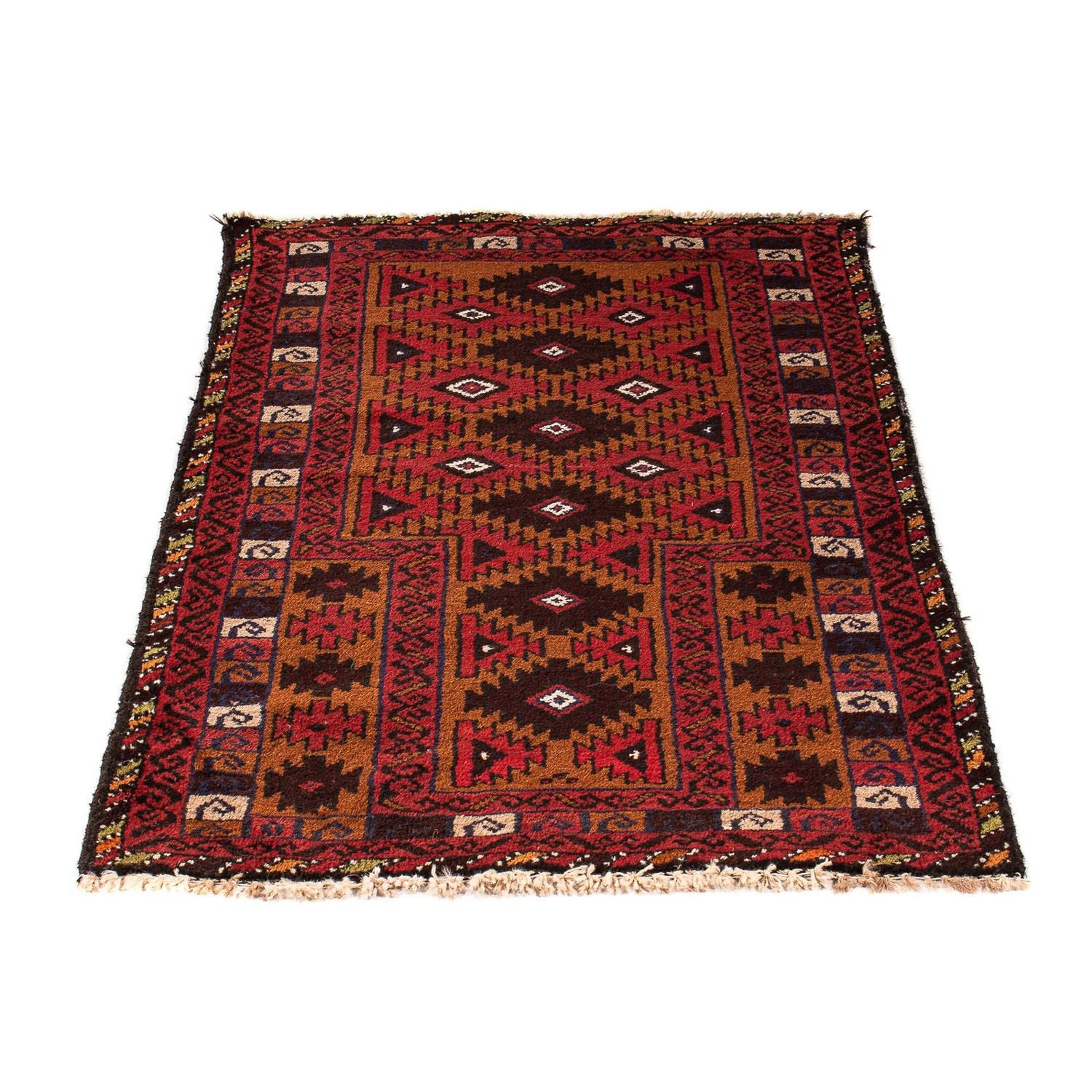 Alfombra Belutsch - 125 x 80 cm - rojo oscuro