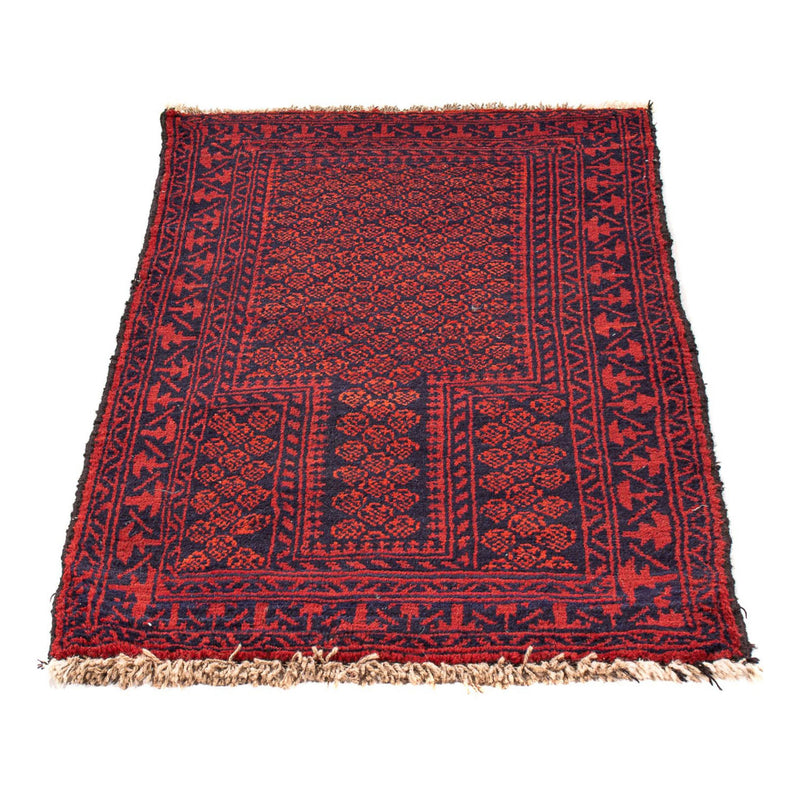 Alfombra Belutsch - 132 x 79 cm - rojo oscuro