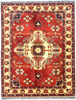 Alfombra afgana - Hatschlu - 195 x 159 cm - óxido
