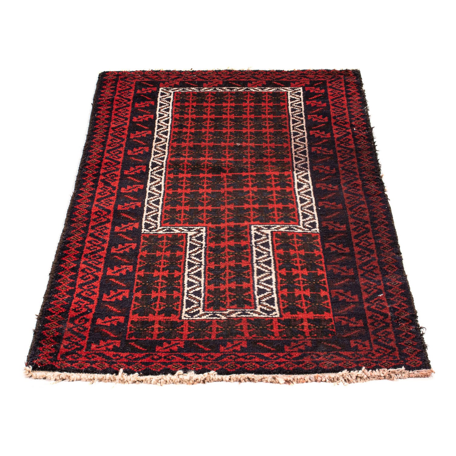 Alfombra Belutsch - 130 x 73 cm - rojo oscuro