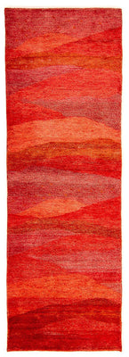 Alfombra de pasillo Alfombra Gabbeh - Indus - 197 x 77 cm - rojo