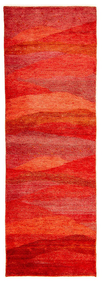 Alfombra de pasillo Alfombra Gabbeh - Indus - 197 x 77 cm - rojo