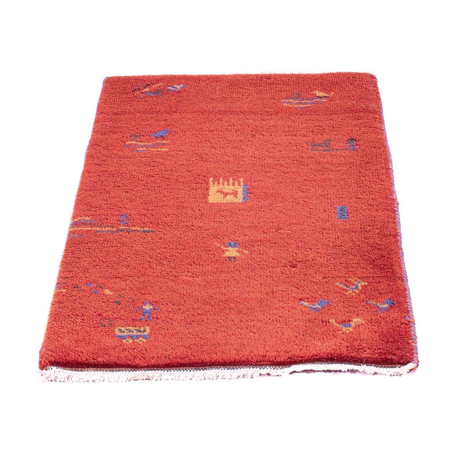 Alfombra Gabbeh - Indus - 90 x 60 cm - rojo
