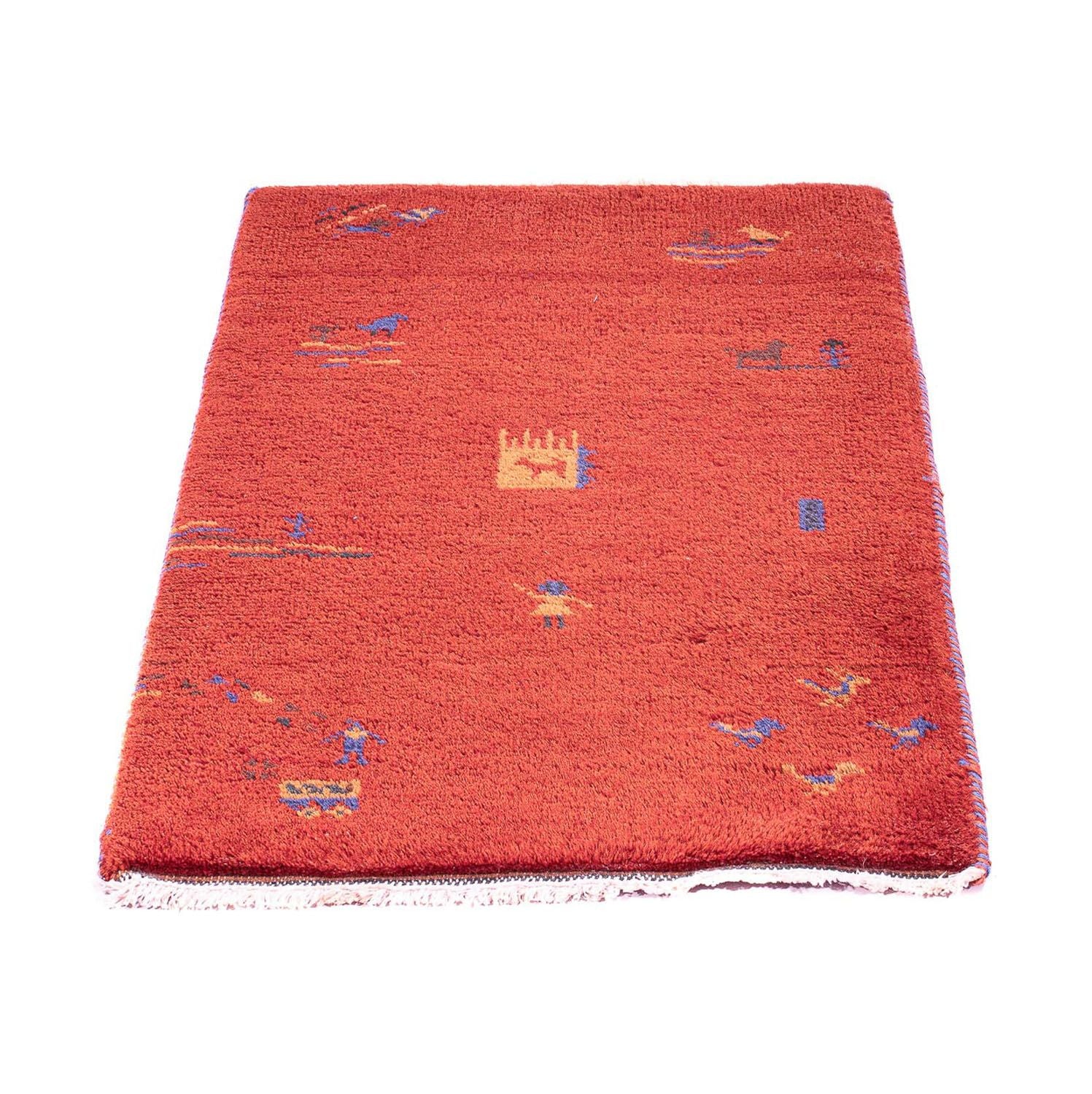 Alfombra Gabbeh - Indus - 90 x 60 cm - rojo
