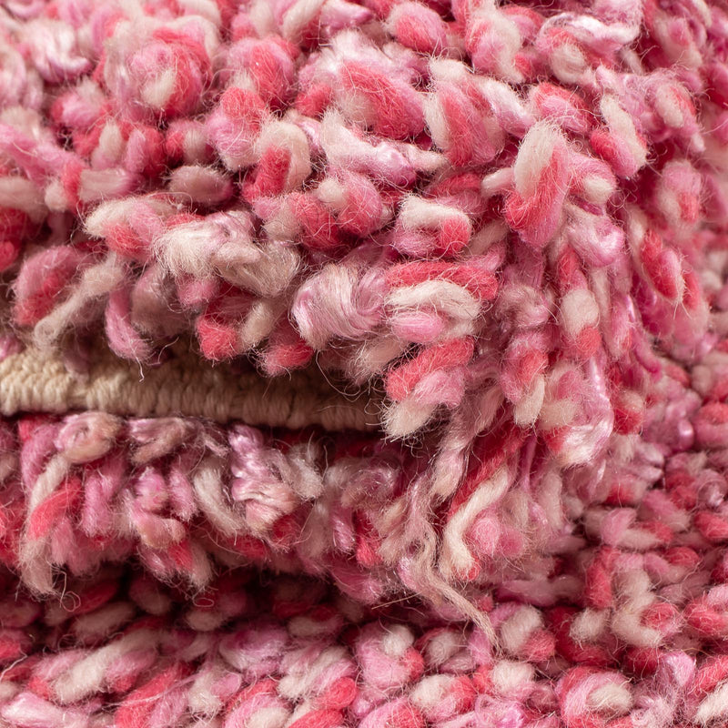 Alfombra de pelo largo - 95 x 62 cm - rosa
