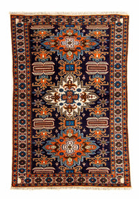 Alfombra persa - Nómada - 170 x 110 cm - azul oscuro