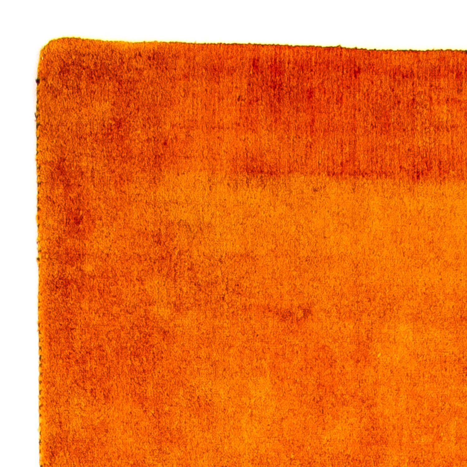 Alfombra de pasillo Alfombra Gabbeh - Loribaft Persa - 395 x 80 cm - naranja