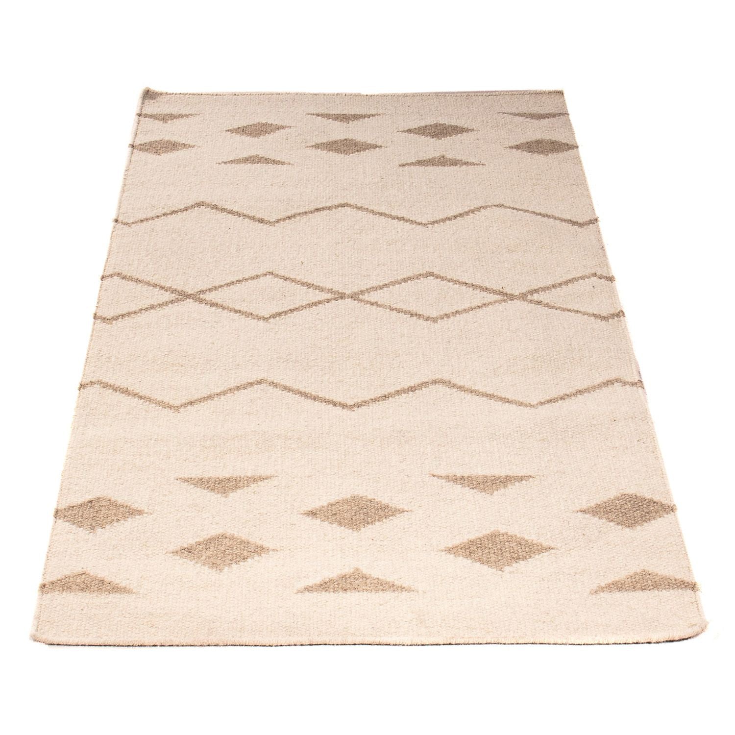 Alfombra Kelim - Tendencia - 150 x 76 cm - beige