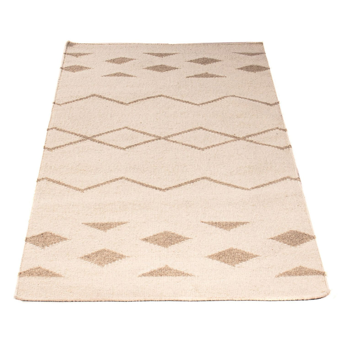 Alfombra Kelim - Tendencia - 150 x 76 cm - beige