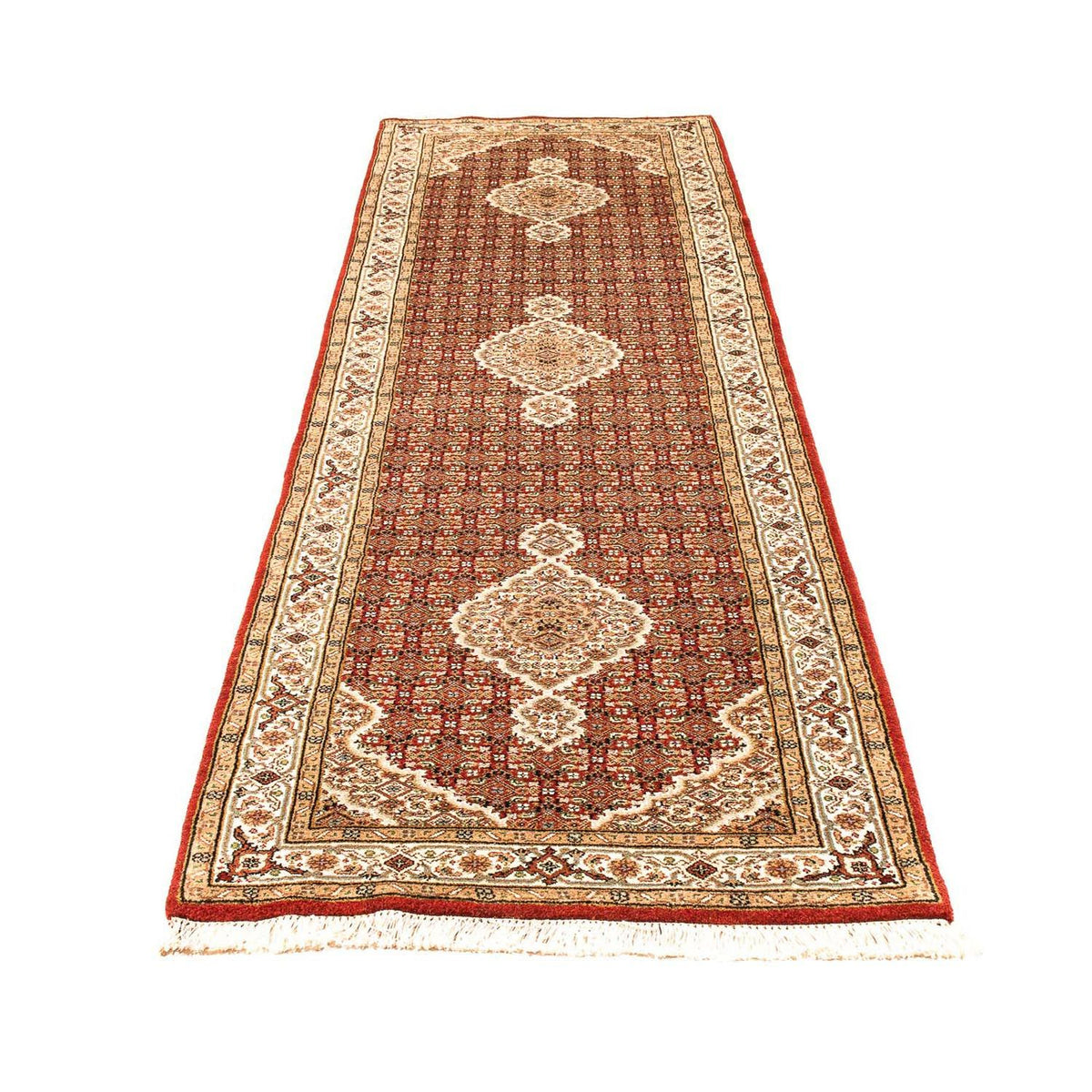 Alfombra de pasillo Alfombra oriental - Tabriz - 296 x 83 cm - rojo oscuro