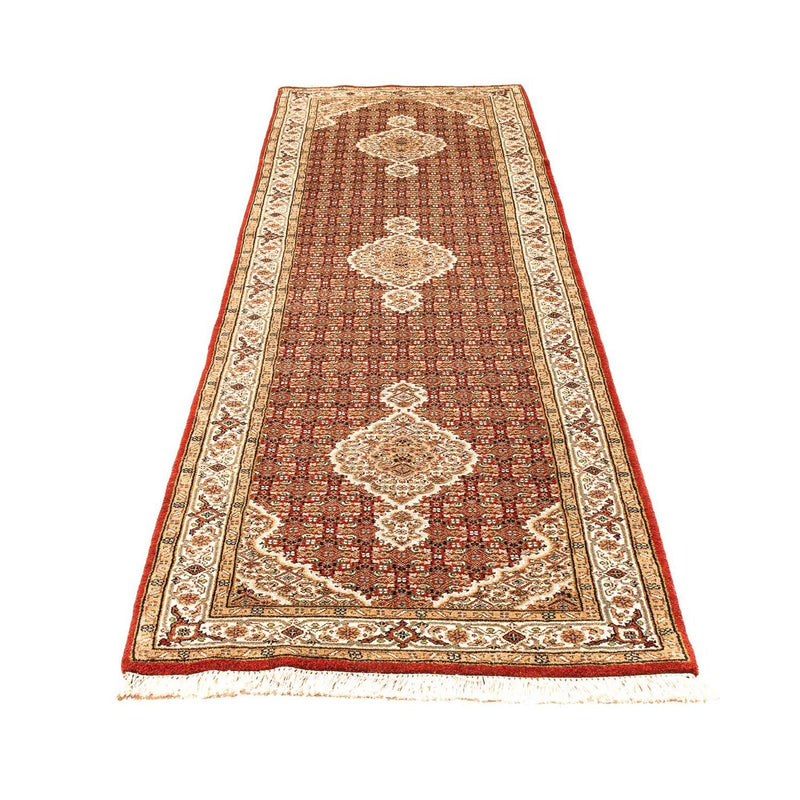 Alfombra de pasillo Alfombra oriental - Tabriz - 296 x 83 cm - rojo oscuro