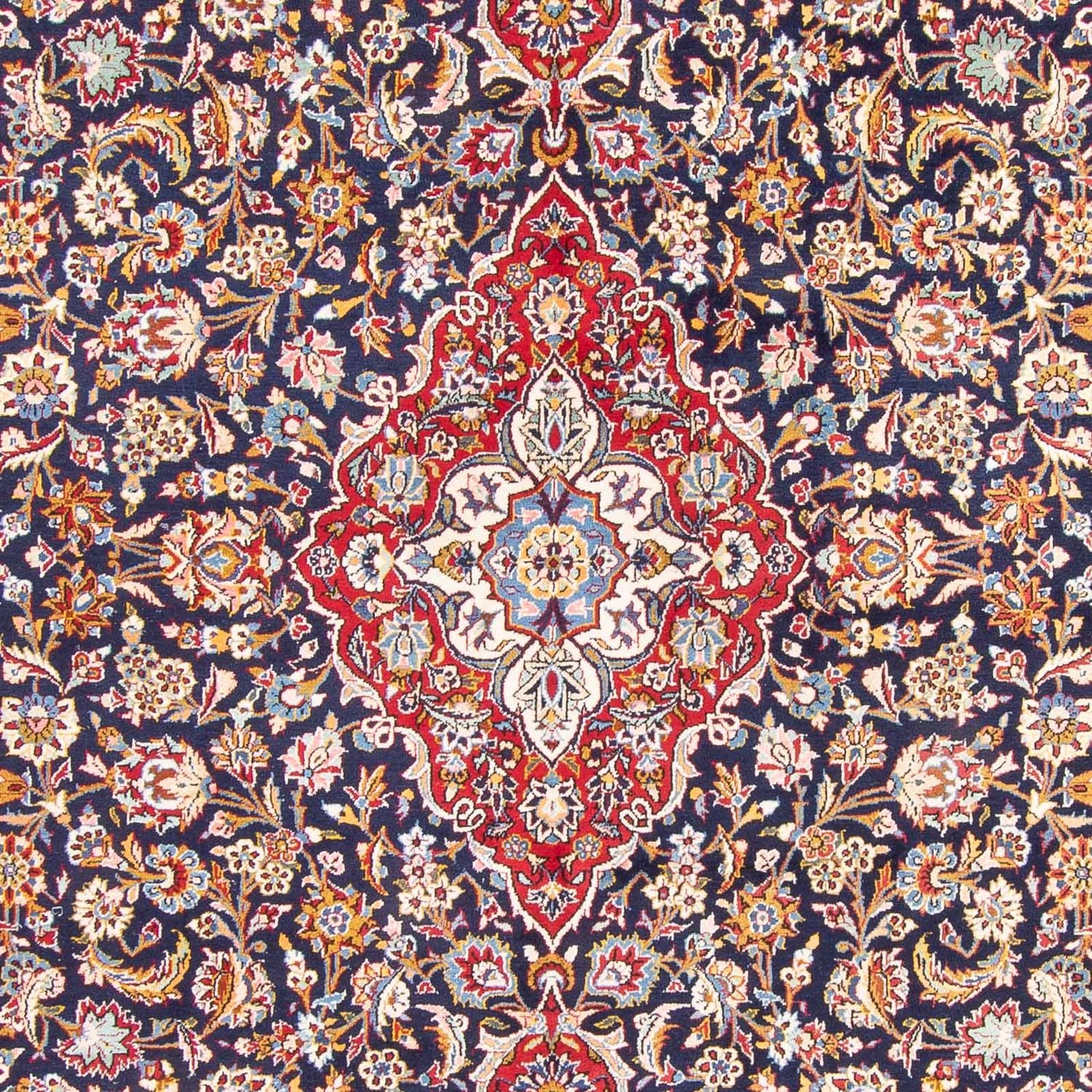 Alfombra persa - Keshan - 362 x 267 cm - azul oscuro