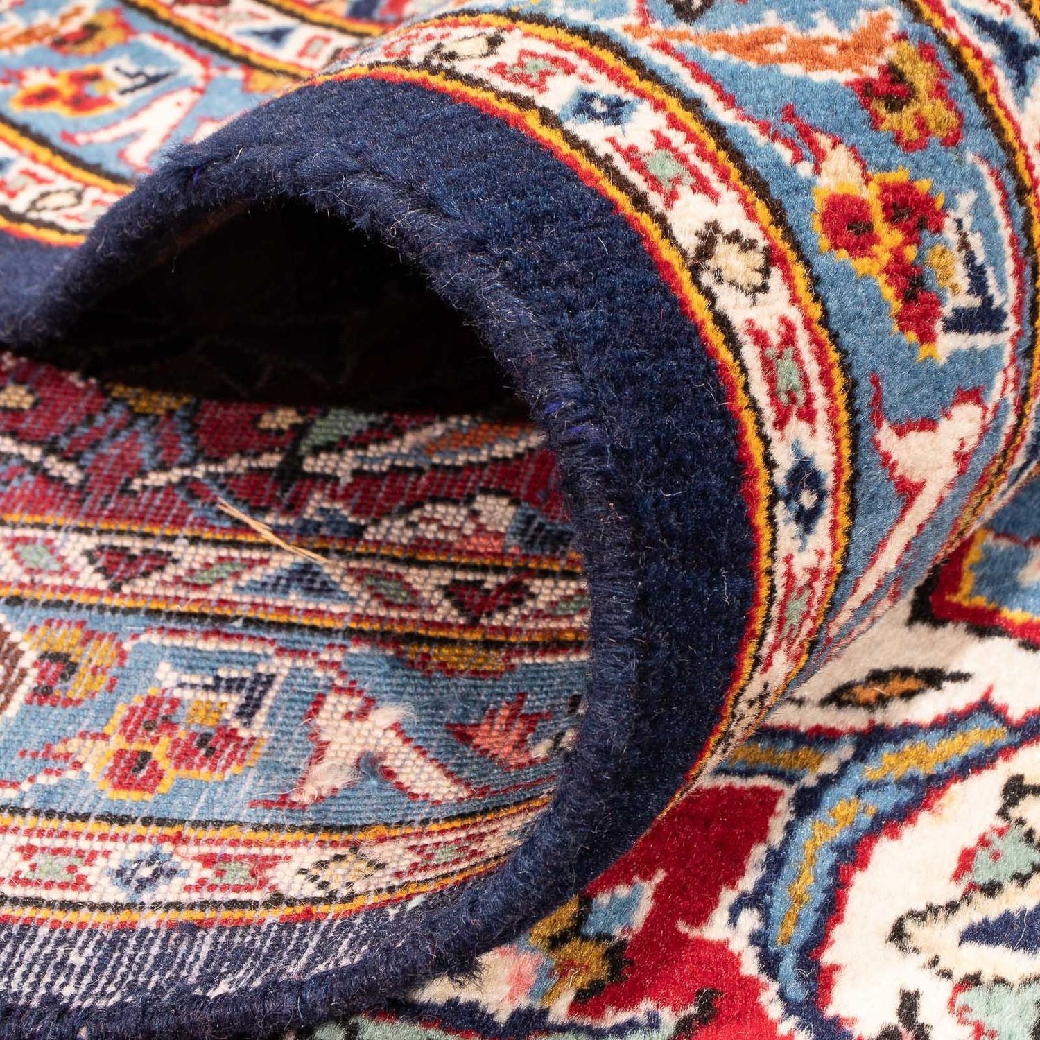 Alfombra persa - Keshan - 362 x 267 cm - azul oscuro