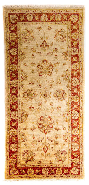 Alfombra de pasillo Alfombra Ziegler - 216 x 100 cm - marrón claro