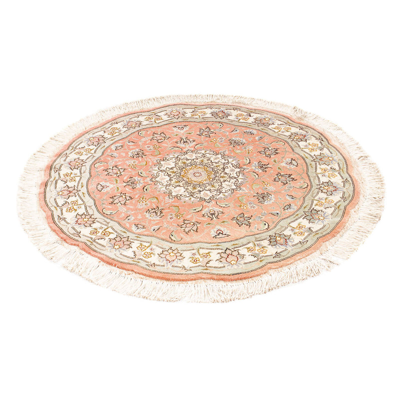 Alfombra Persa - Tabriz - Real redondo  - 102 x 102 cm - rojo claro