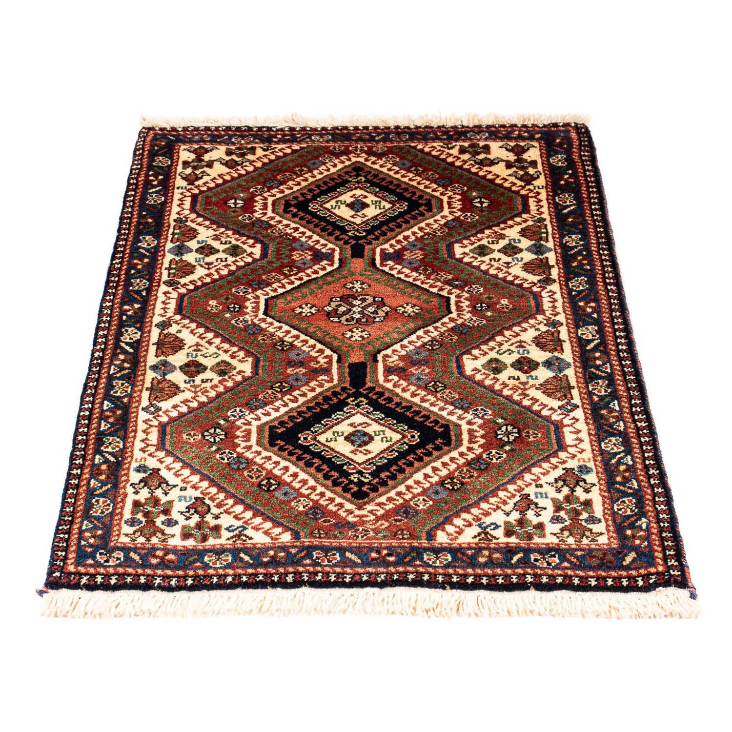 Alfombra persa - Nómada - 101 x 64 cm - marrón claro