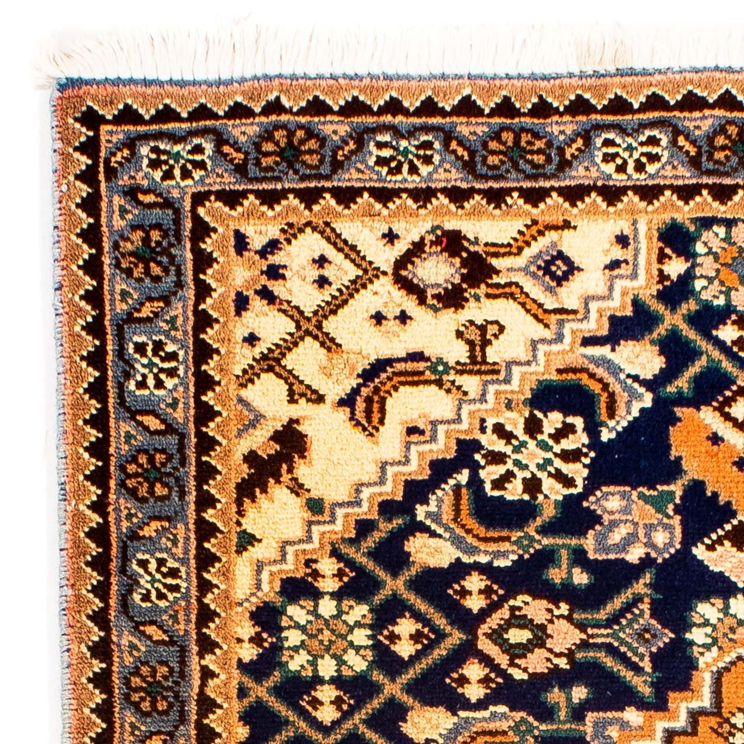 Alfombra persa - Nómada - 119 x 70 cm - azul oscuro