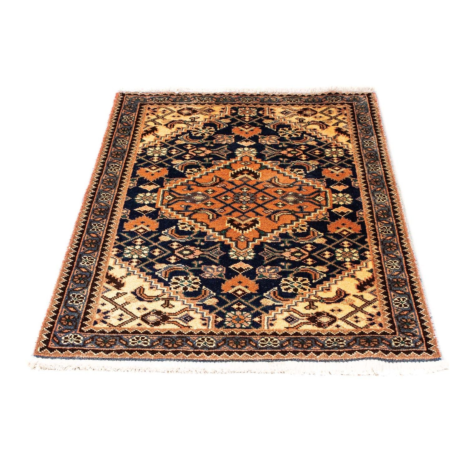 Alfombra persa - Nómada - 119 x 70 cm - azul oscuro