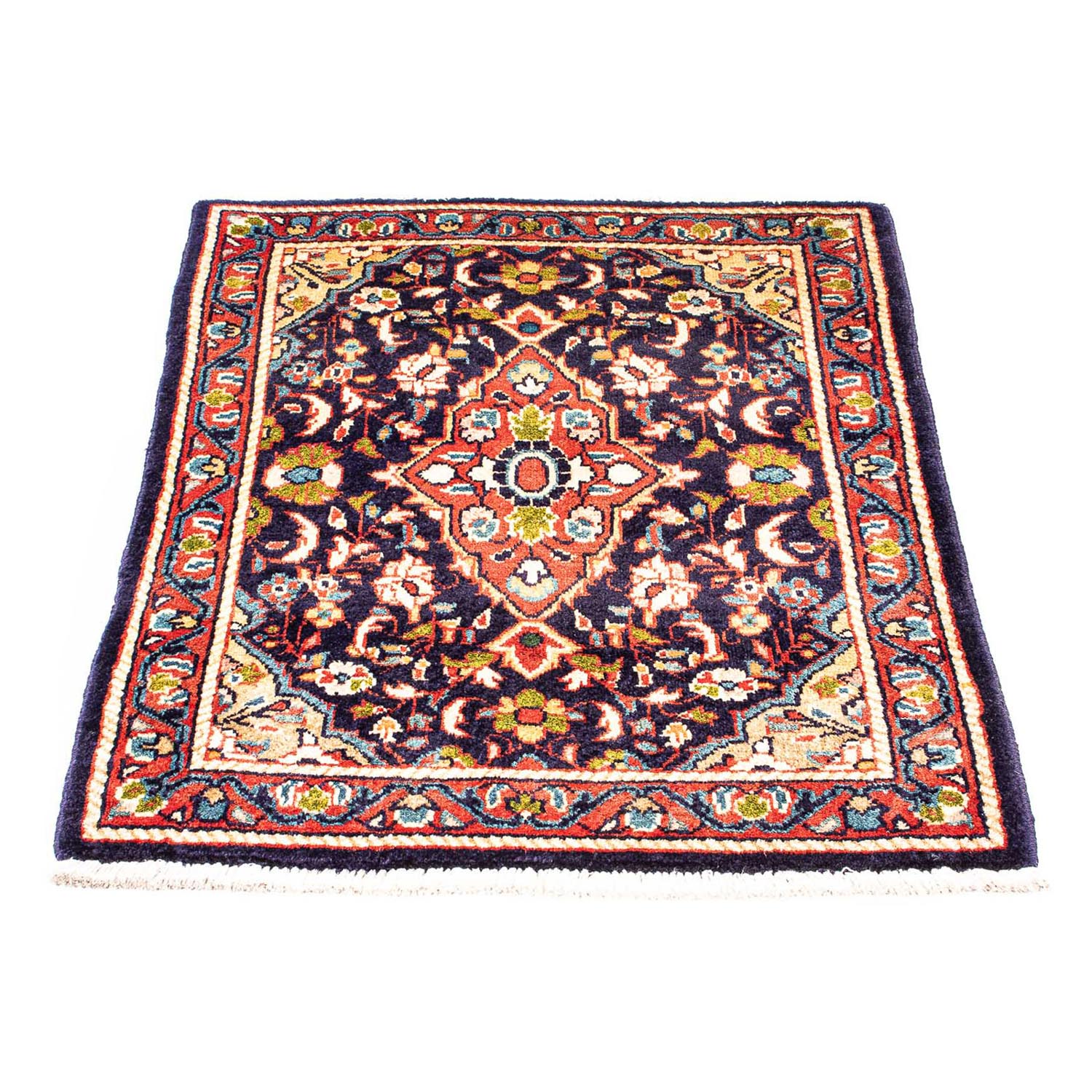 Alfombra persa - Clásica - 98 x 75 cm - azul oscuro