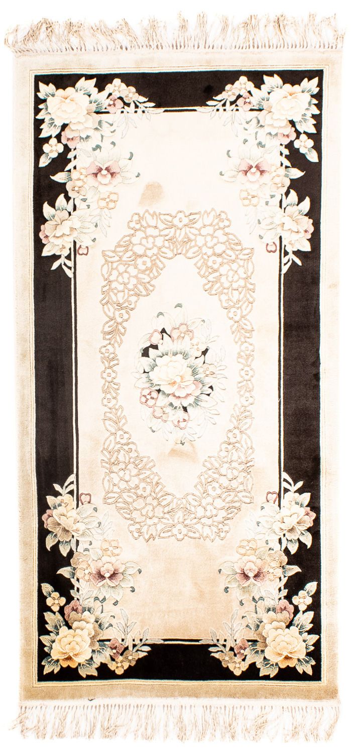 Alfombra de seda - Seda china - 138 x 69 cm - beige