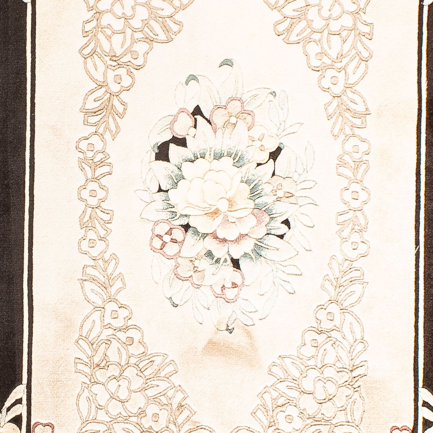 Alfombra de seda - Seda china - 138 x 69 cm - beige