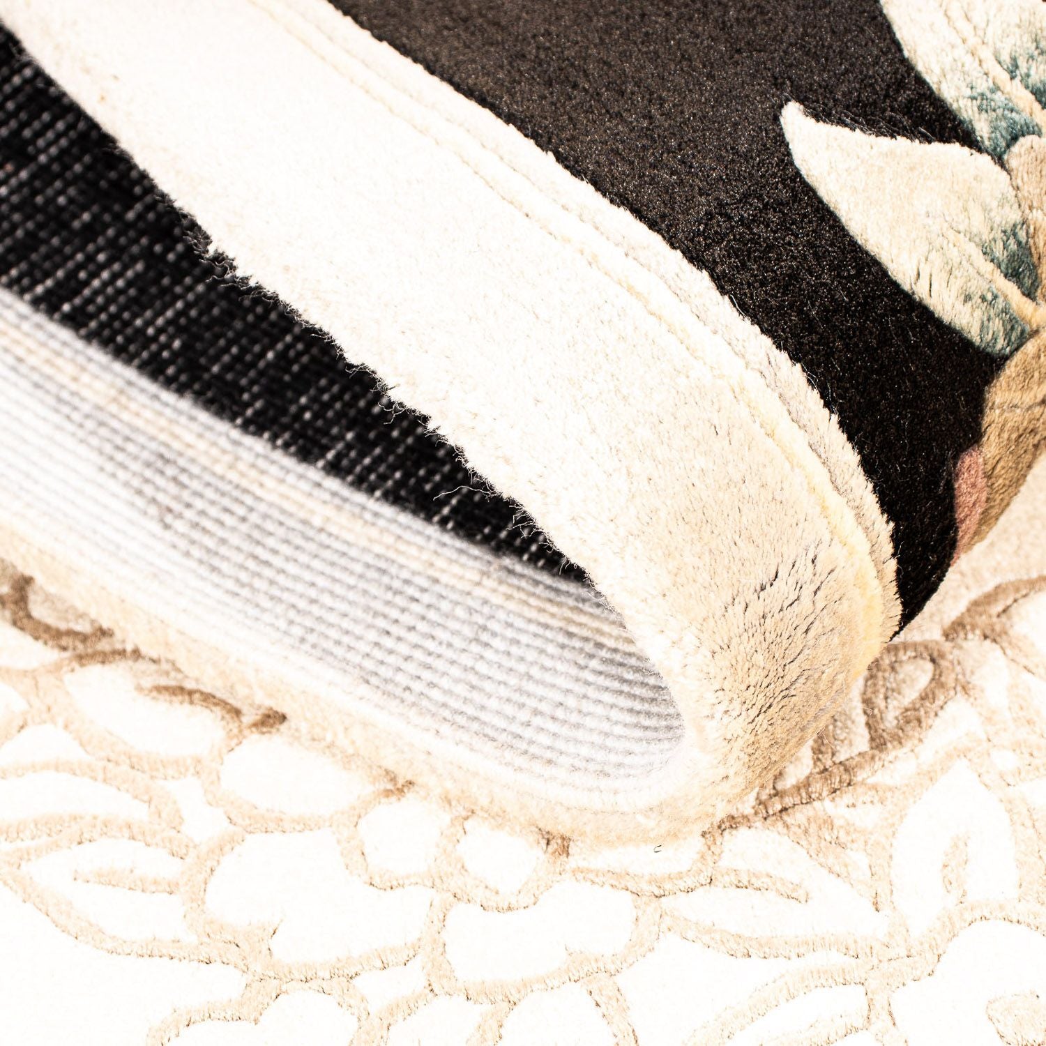 Alfombra de seda - Seda china - 138 x 69 cm - beige