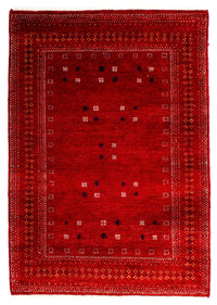 Alfombra Gabbeh - Loribaft Persa - 120 x 81 cm - rojo oscuro