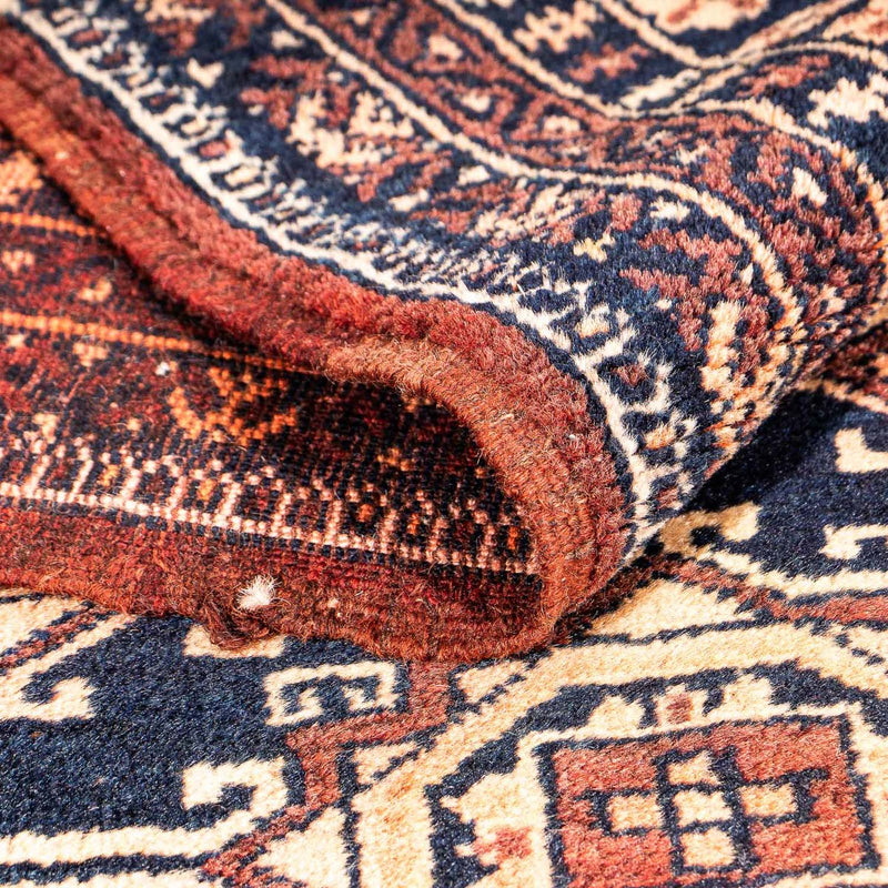 Alfombra afgana - 140 x 94 cm - azul oscuro