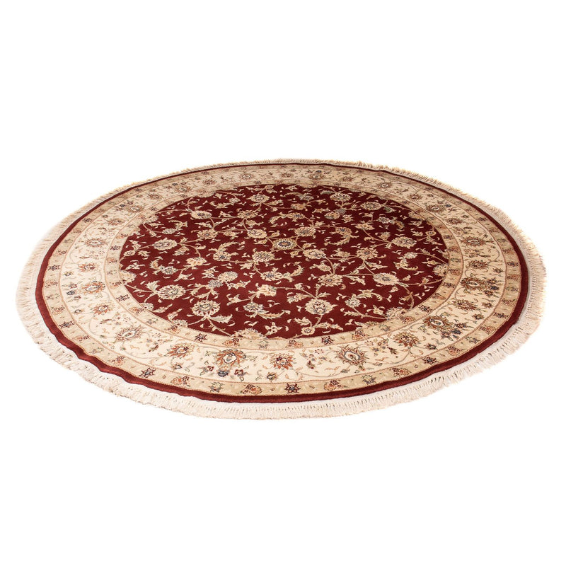 Alfombra Persa - Tabriz - Real redondo  - 204 x 204 cm - rojo oscuro