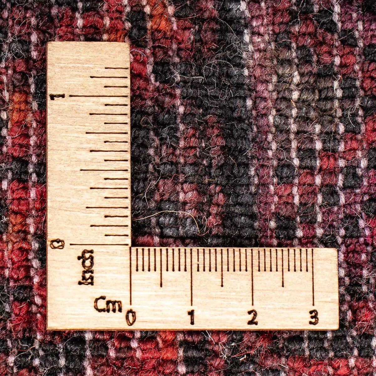 Alfombra persa - Nómada - 90 x 72 cm - rojo oscuro