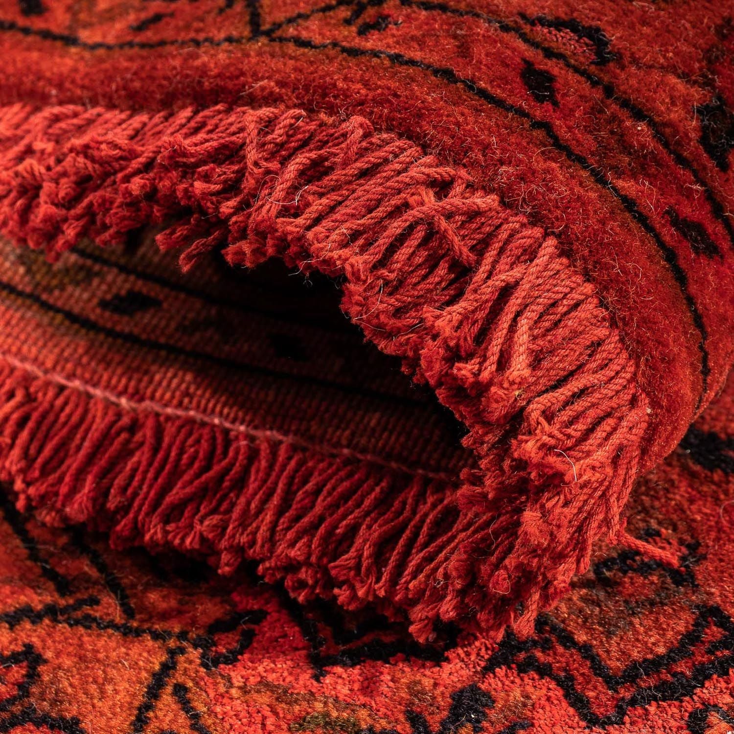 Alfombra persa - Keshan - 98 x 70 cm - rojo oscuro