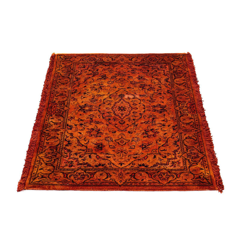 Alfombra persa - Keshan - 98 x 70 cm - rojo oscuro