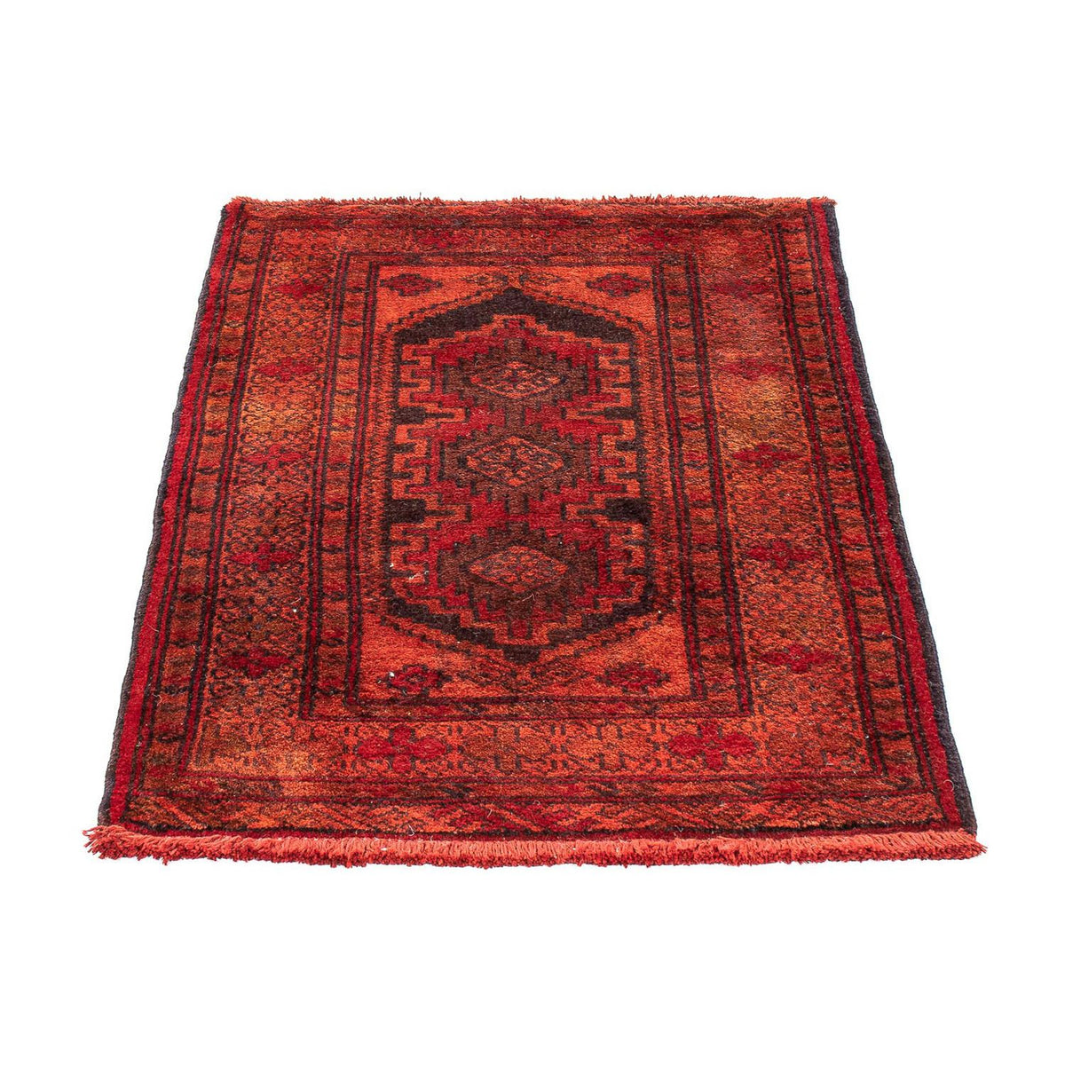 Alfombra persa - Nómada - 103 x 70 cm - rojo oscuro