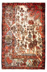 Alfombra persa - Nómada - 131 x 88 cm - beige