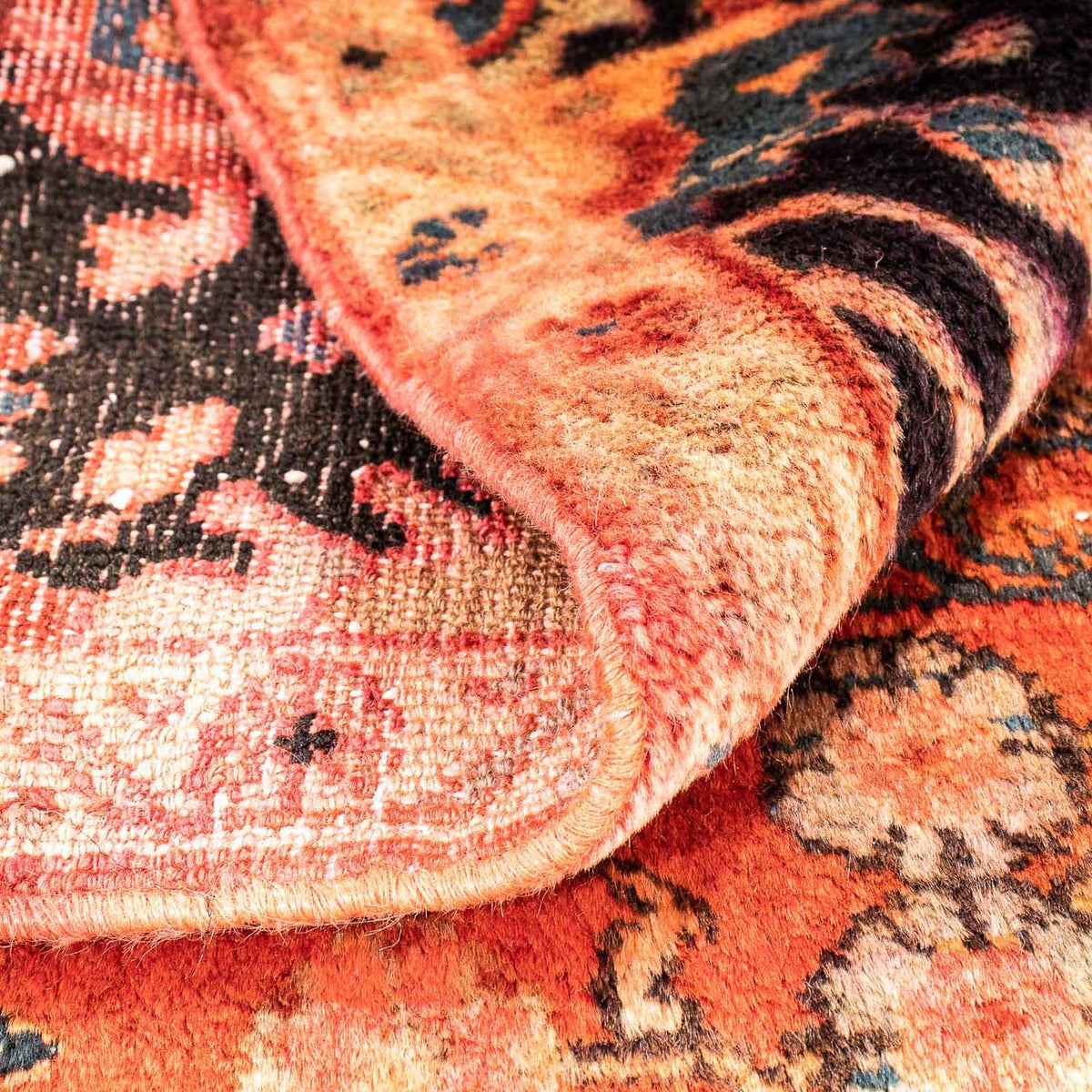 Alfombra persa - Nómada cuadrado  - 100 x 85 cm - rojo claro