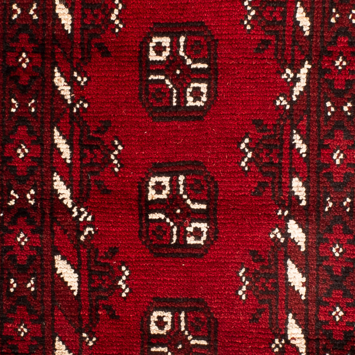 Alfombra afgana - Filpa - 90 x 60 cm - rojo oscuro