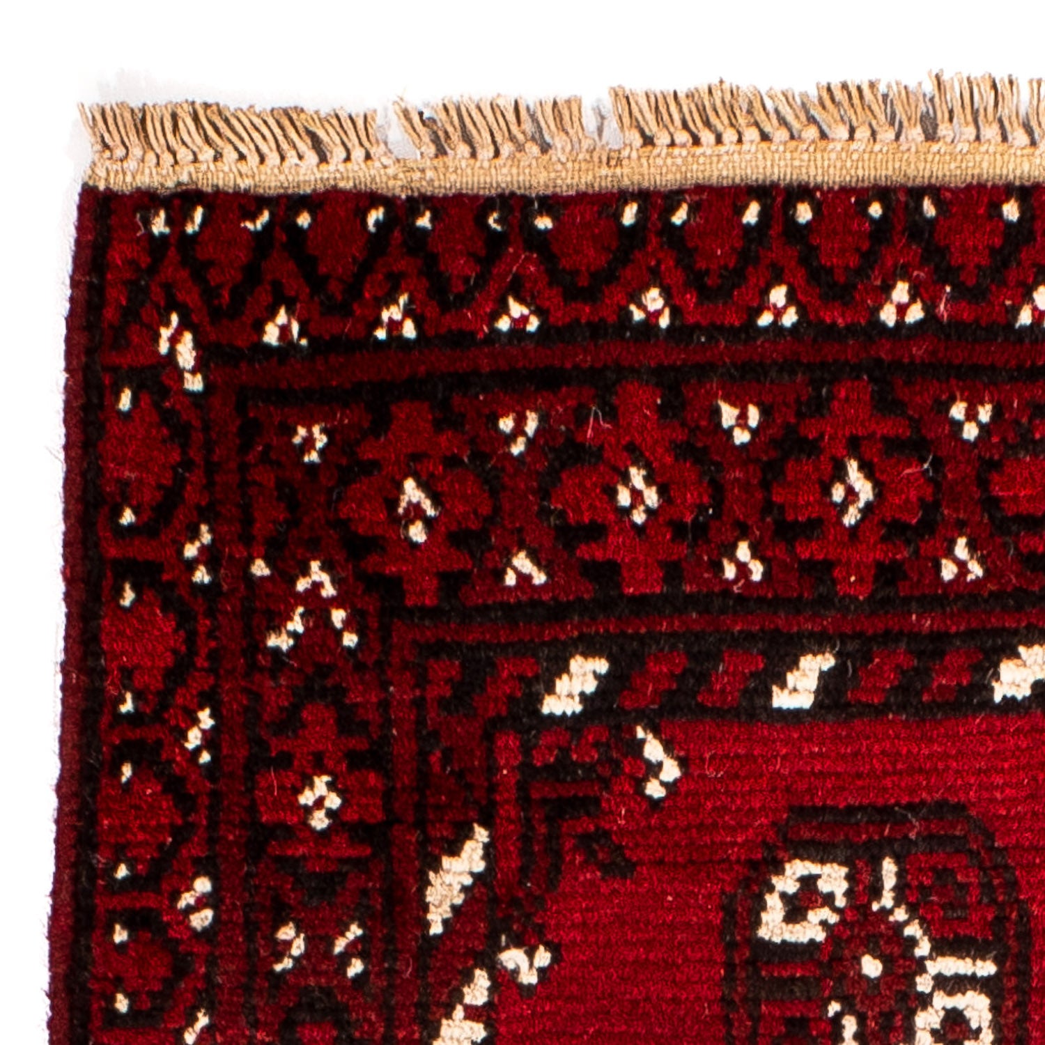 Alfombra afgana - Filpa - 90 x 60 cm - rojo oscuro