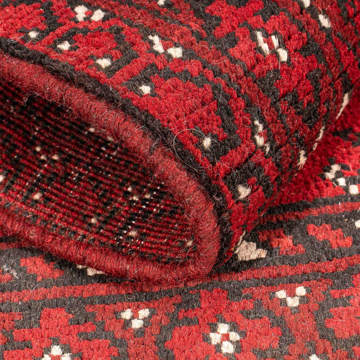Alfombra afgana - Filpa - 90 x 60 cm - rojo oscuro