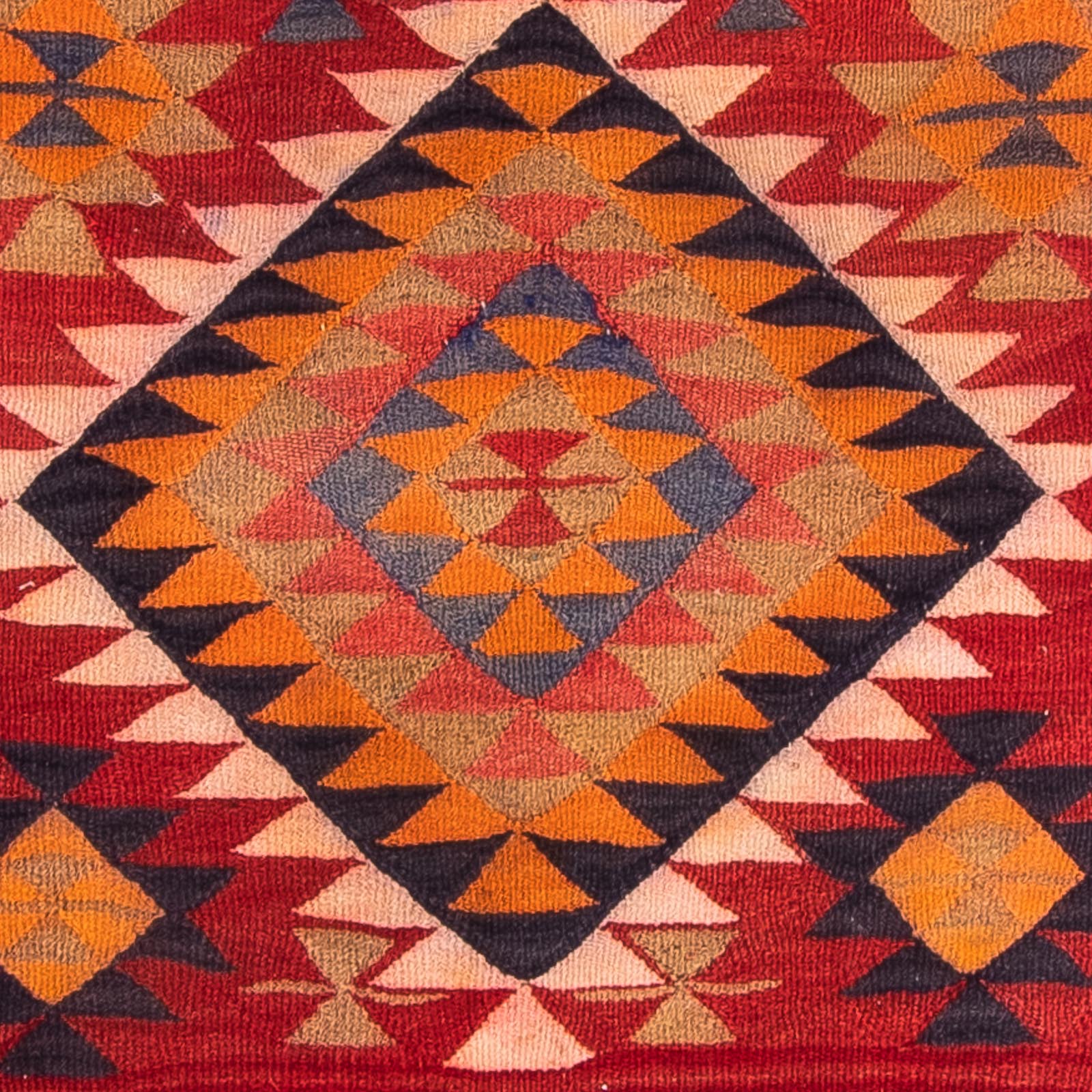 Alfombra de pasillo Alfombra Kelim - Antigua - 380 x 135 cm - multicolor
