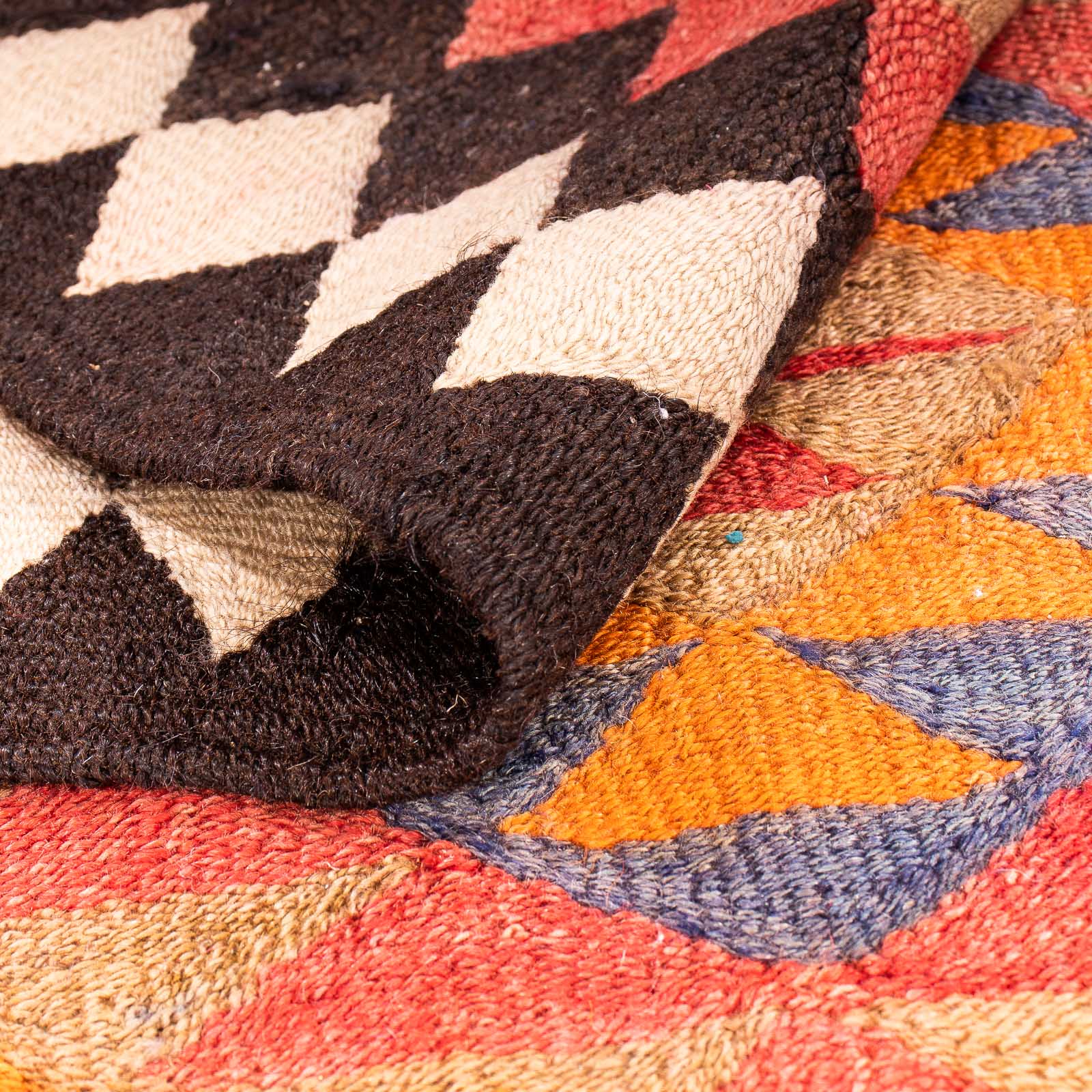 Alfombra de pasillo Alfombra Kelim - Antigua - 380 x 135 cm - multicolor