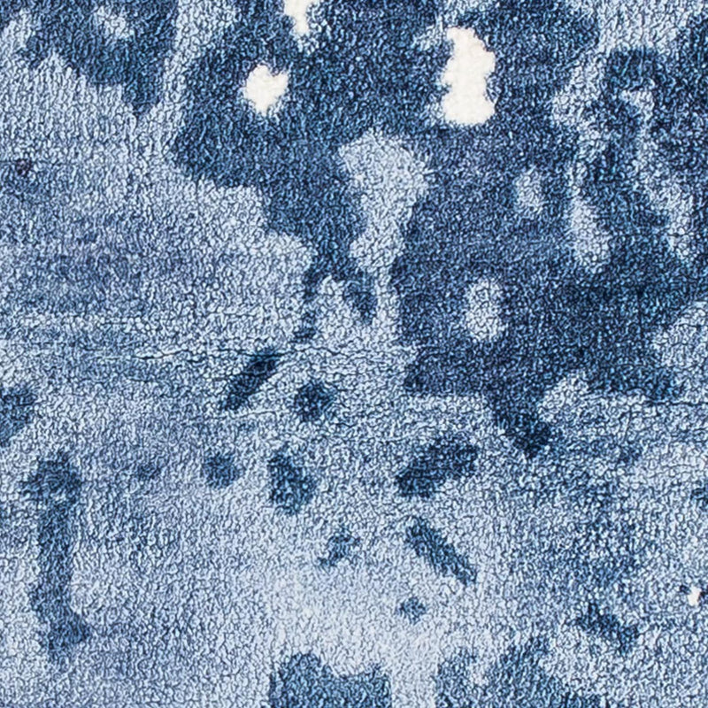 Alfombra de viscosa cuadrado  - 70 x 70 cm - azul